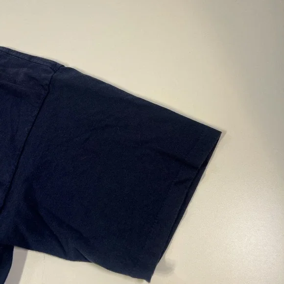 Vintage Umbro Shirt Mens Large Navy Blue Double Sided Soccer Futbol Graphic Tee - Picture 7 of 9